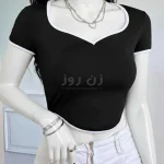 کراپ یقه دلبری نواردوزی شده فانریپ