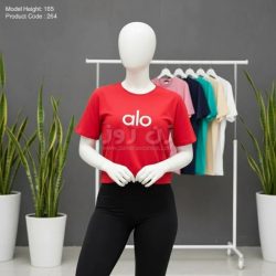 تیشرت باکسی زنانه چاپ alo