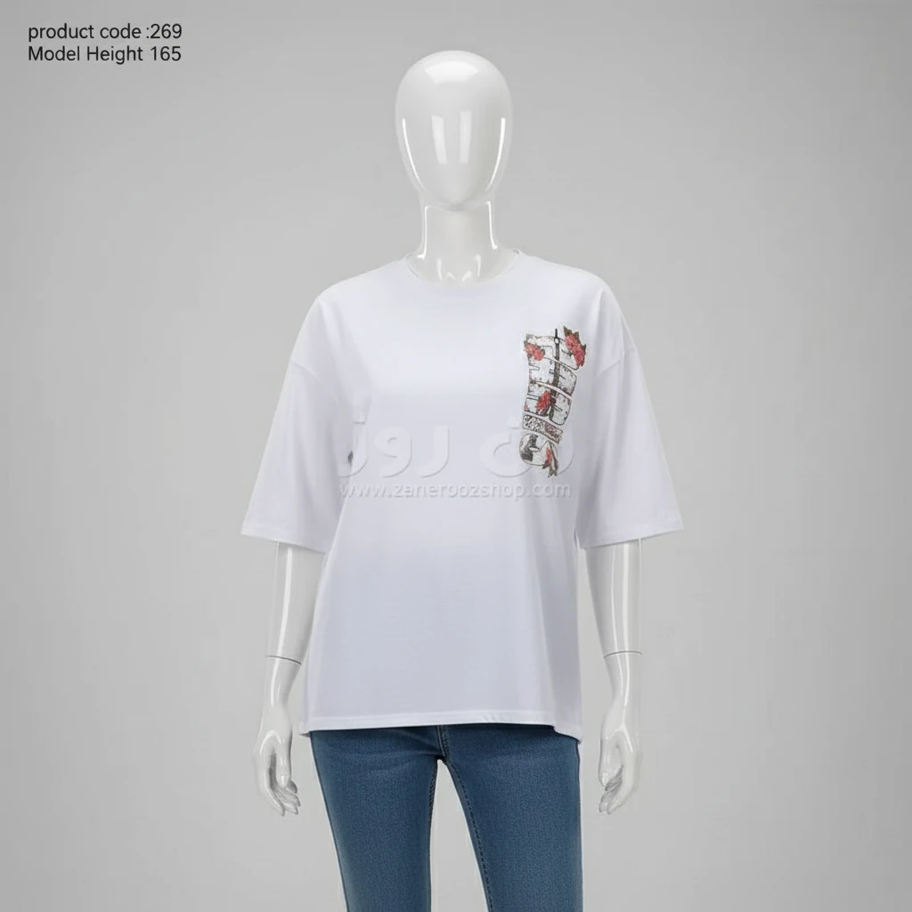 تیشرت زنانه لانگ چاپ پاریس 1 تیشرت زنانه لانگ چاپ پاریس