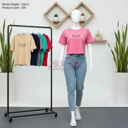 کراپ زنانه طرح آنجل