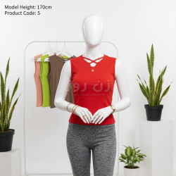 تاپ زنانه یقه ضربدری بدون آستین