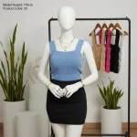 تاپ بافت زنانه نخ مینگل خط دار افقی