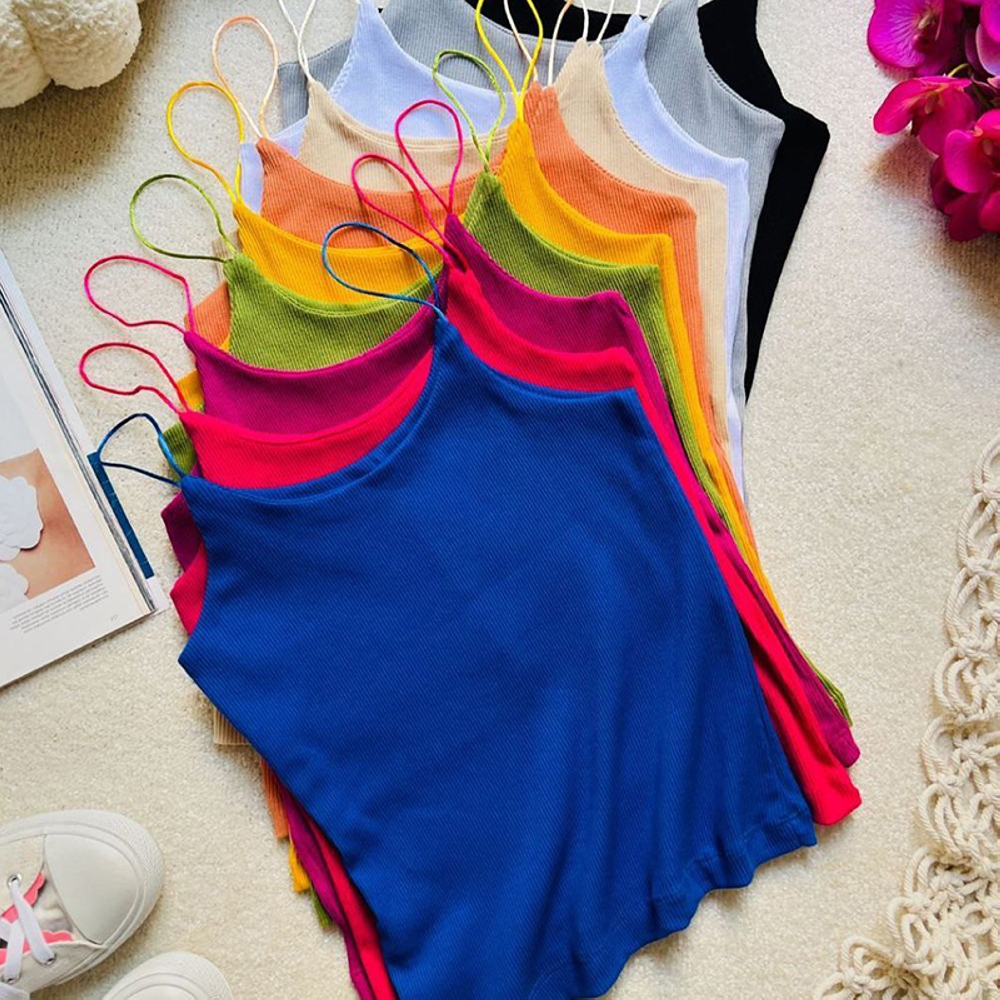 قیمت تاپ زنانه بدون آستین بند ماکارونی