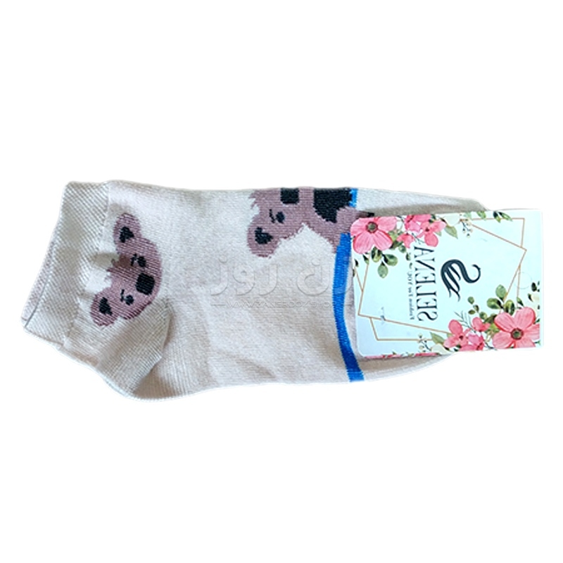 جوراب زنانه نخی مچی طرح تدی خرسی 15 قیمت جوراب زنانه نخی مچی طرح تدی خرسی