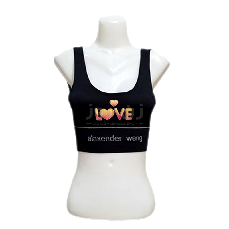 نیم تنه اسپرت نخی کبریتی طرح Love 7 قیمت نیم تنه اسپرت نخی کبریتی طرح Love