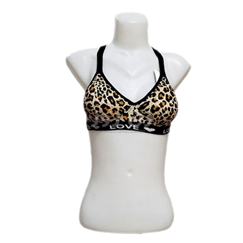 قیمت سوتین زنانه اسفنجی اسپورت پلنگی