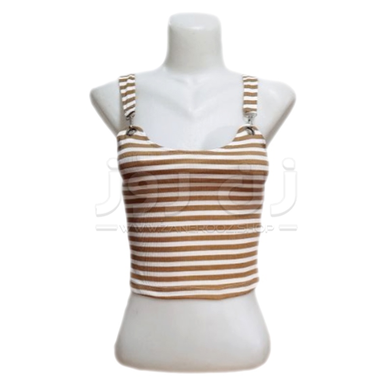 قیمت کراپ زنانه حلقه آستین راه راه مدبر دار