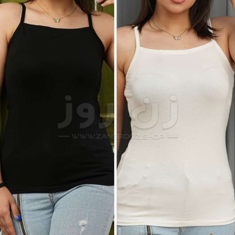 قیمت تاپ زنانه اسپان بدون آستین ساده بدون طرح