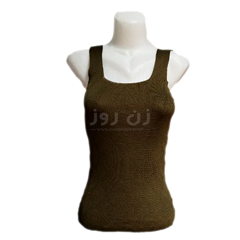 قیمت تاپ زنانه بافت یقه خشتی طرح لوزی نخ مینگل