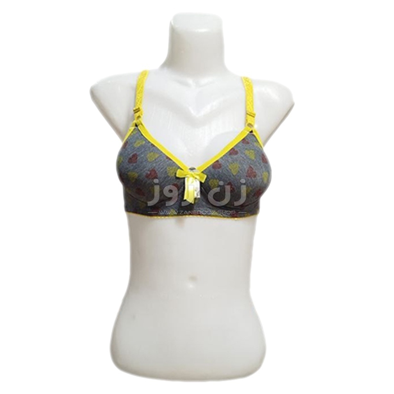 سوتین زنانه و دخترانه اسفنجی ملانژ طرح قلب 6 قیمت سوتین زنانه و دخترانه اسفنجی ملانژ طرح قلب