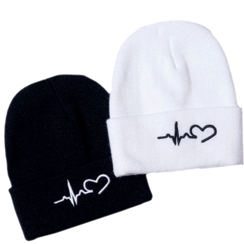 قیمت کلاه زمستانی زنانه و دخترانه طرح ضربان قلب