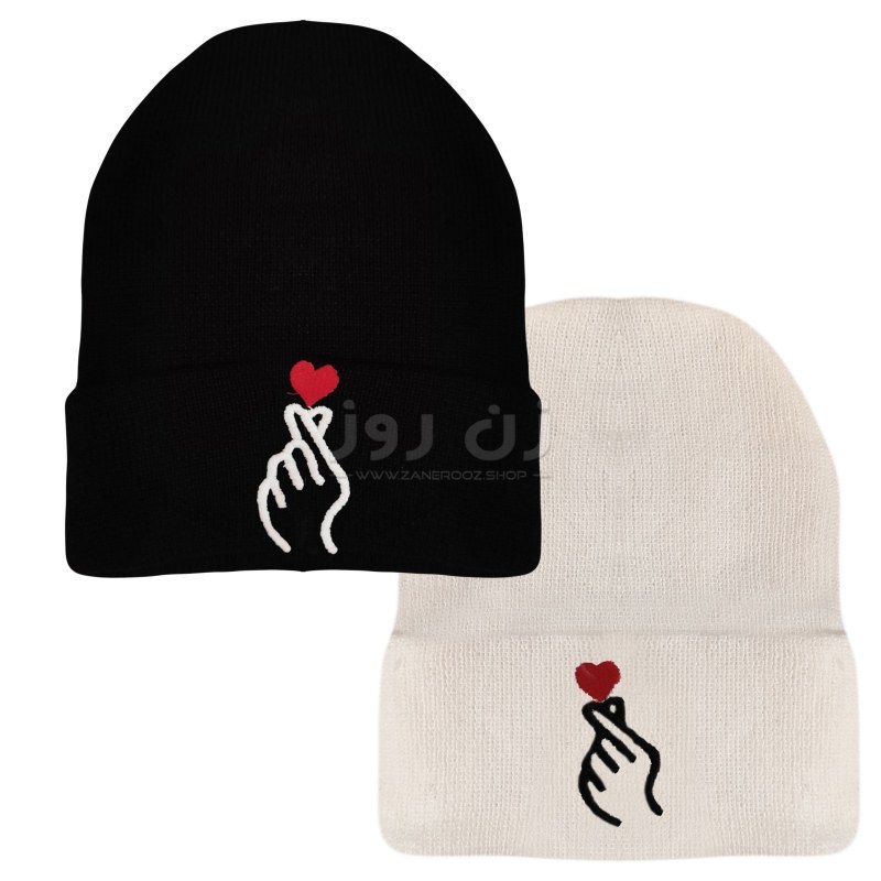 قیمت کلاه زمستانی زنانه و دخترانه طرح دست قلبی