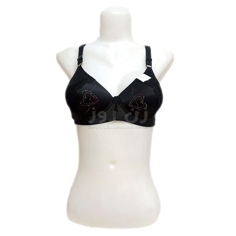 سوتین زنانه اسفنجی بدون فنر طرح قلب نگین کاری شده 6 قیمت سوتین زنانه اسفنجی بدون فنر طرح قلب نگین کاری شده