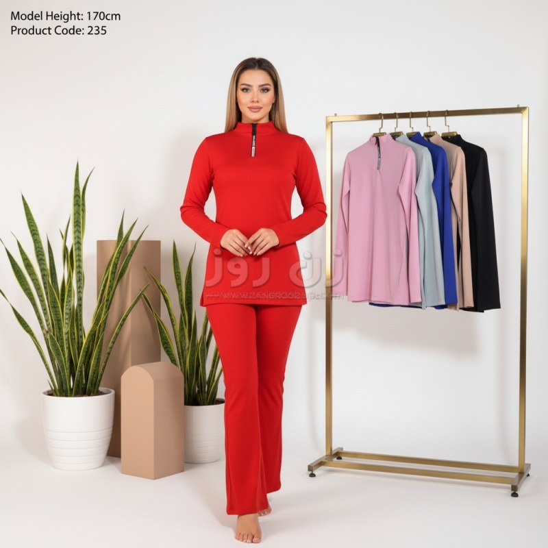 ست بلوز و شلوار زنانه زیپدار دمپا تسلا 4 قیمت ست بلوز و شلوار زنانه زیپدار دمپا تسلا