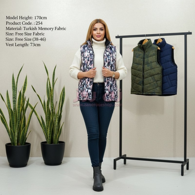 قیمت پافر زنانه طرح چریکی ارتشی