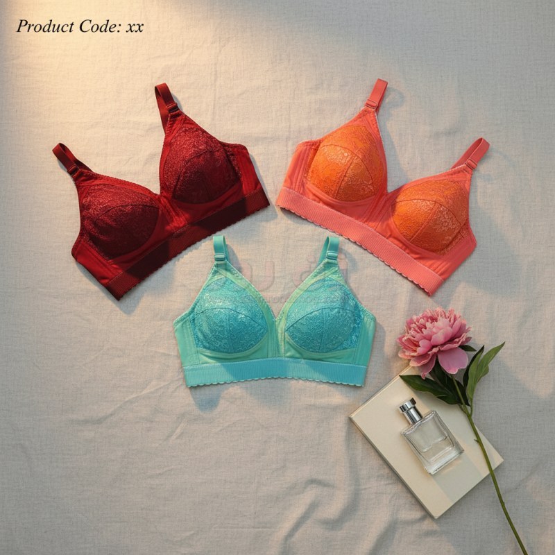 قیمت سوتین زنانه طرح تور کش پهن سایز بزرگ