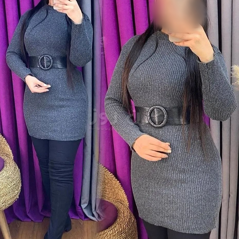 قیمت زیر سارافون زنانه یقه 3سانتی بافت پاییزه و زمستانه