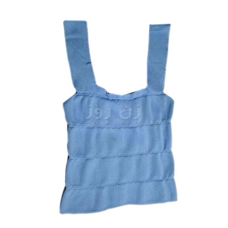 قیمت تاپ بافت زنانه نخ مینگل خط دار افقی