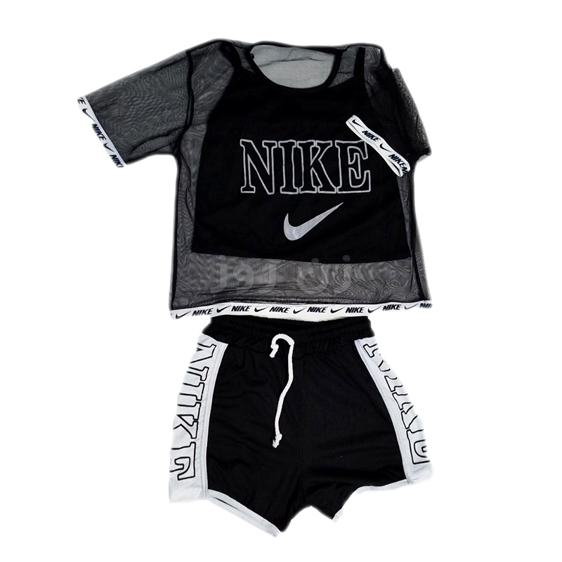 قیمت ست تاپ شورت 3تیکه توری نایک