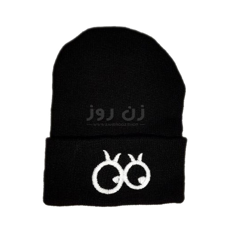 کلاه زمستانی زنانه و دخترانه طرح چشم 4 قیمت کلاه زمستانی زنانه و دخترانه طرح چشم