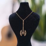 گردنبند زنانه و مردانه طرح تبر وایکینگ سایز بزرگ با زنجیر دیپلمات برنزی 168 610 گردنبند زنانه و مردانه طرح تبر وایکینگ سایز بزرگ با زنجیر دیپلمات برنزی