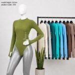 بادی زنانه بیسیک فینگردار یقه ۳ سانت