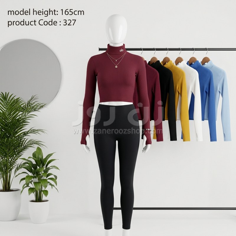 بلوز یقه اسکی کبریتی فینگردار ALO 1 بلوز یقه اسکی کبریتی فینگردار ALO