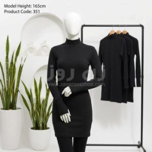 زیر سارافون یقه اسکی فینگردار فانریپ پنبه زنانه