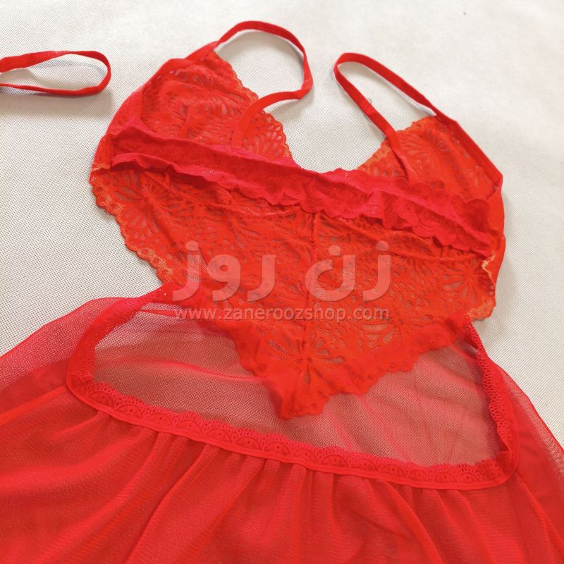 لباس خواب زنانه شیک و جذاب گیپوری کوتاه 5 لباس خواب زنانه شیک و جذاب گیپوری کوتاه - Image 5