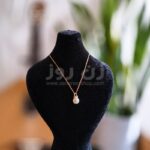 گردنبند مروارید شل با رینگ نگین دار و زنجیر استیل طلاییProduct