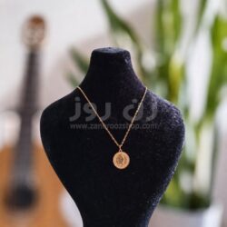 گردنبند پلاک الیزابت سایز کوچک با زنجیر استیل دیپلمات طلایی و قفل طوطی