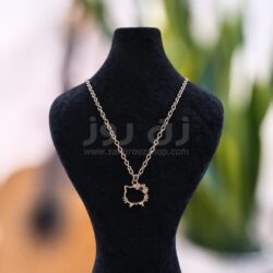 گردنبند فانتزی طرح کیتی نگین‌داربا زنجیر قلبی سیلور